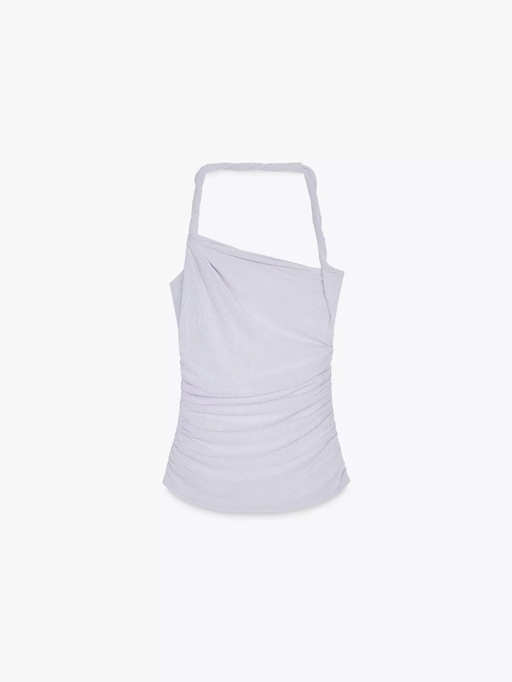 Zara Asymmetric One-Shoulder Ruched Camisole and midi skirt set